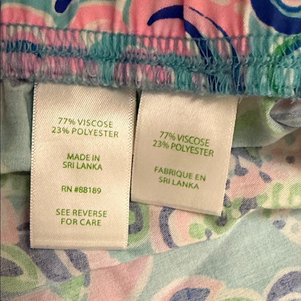 Lilly Pulitzer Bal Harbor Palazzo Style Blue and Pink Size XL - Picture 3 of 5